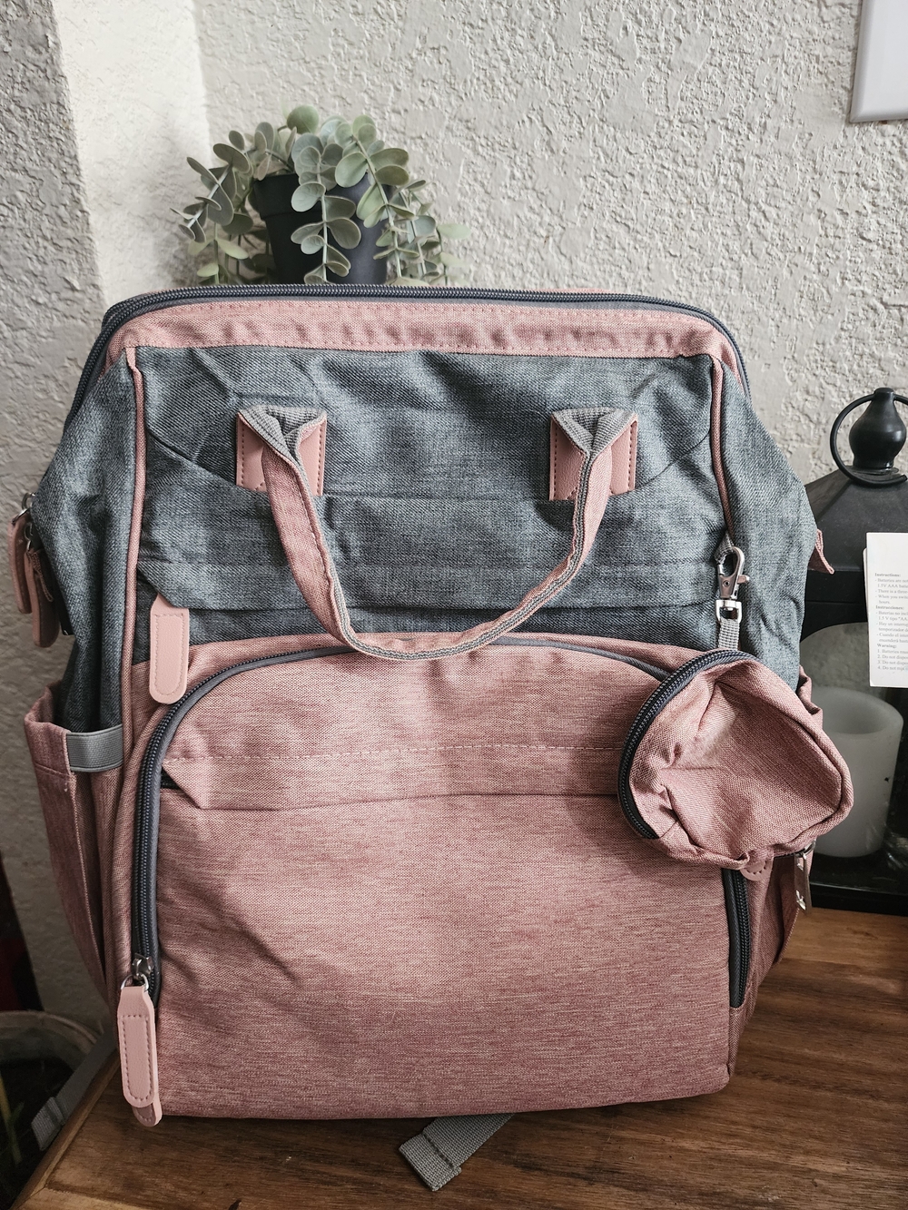 8-in-1 Travel Diaper Bag Backpack with Changing Station
